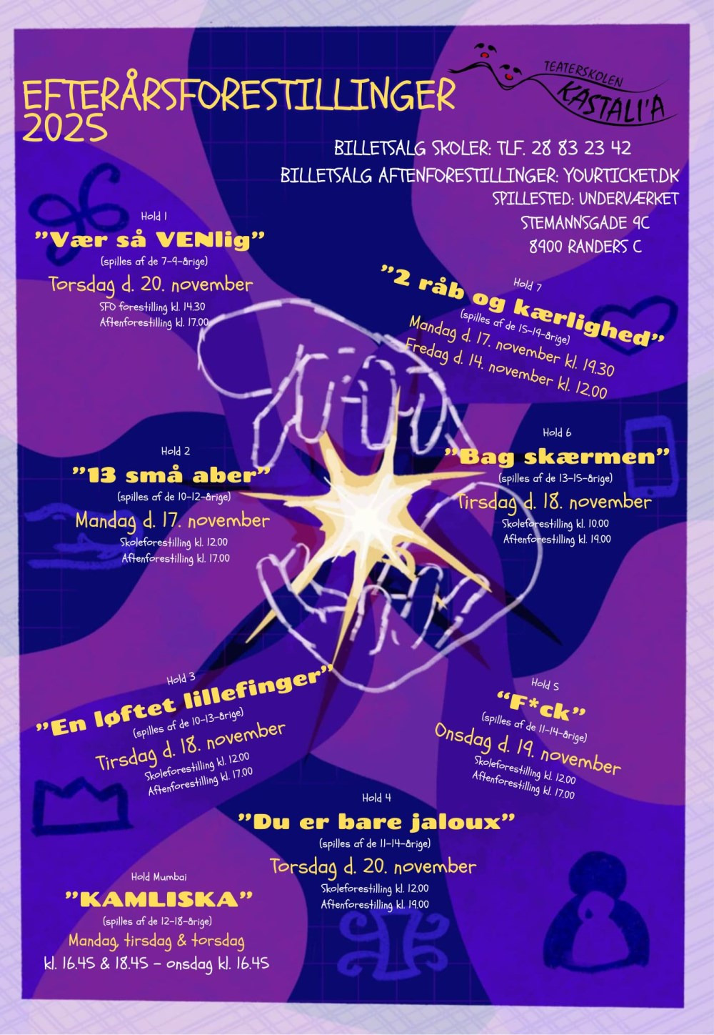 Teaterskolen Kastali'a præsenterer en uge med ungdomsteater i Randers