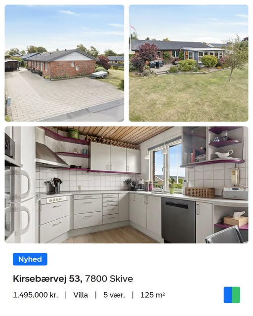 Nybolig Skive I/S præsenterer velholdt villa på Kirsebærvej 53 i Skive