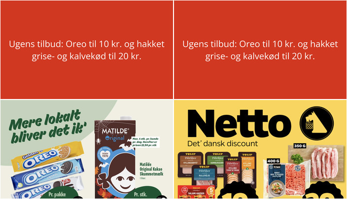 Ugens tilbud: Oreo til 10 kr. og hakket grise- og kalvekød til 20 kr.
