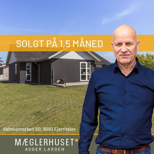 Mæglerhuset melder Valmuemarken 80 i Fjerritslev solgt efter kun 1,5 måned