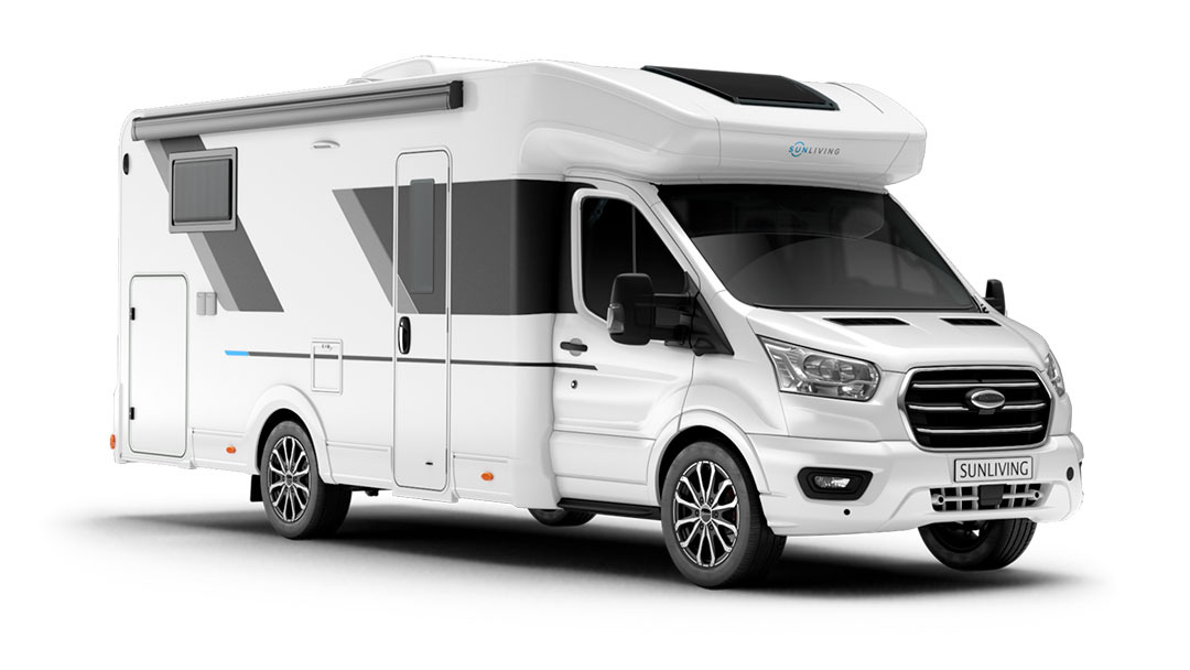 Oplev de nye SunLiving autocampere fra ADRIA på Ford-chassis hos Møllegårdens Camping