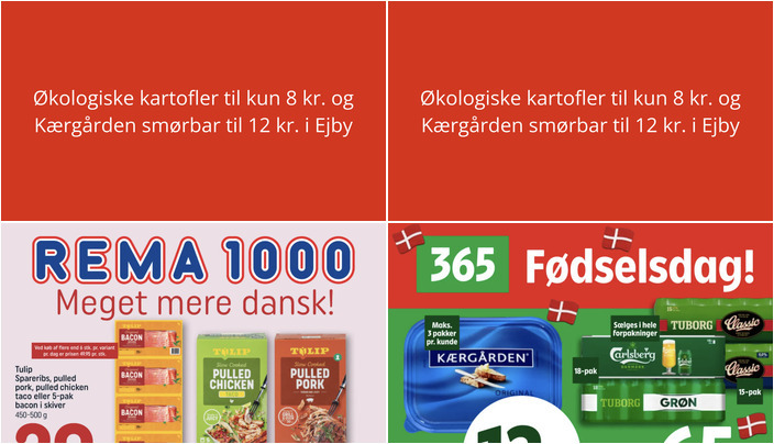 Økologiske kartofler til kun 8 kr. og Kærgården smørbar til 12 kr. i Ejby