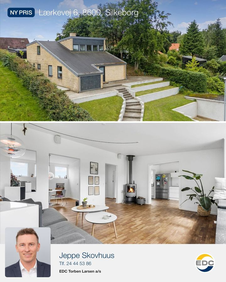 Ny pris på udsigtsvilla i Silkeborg: Oplev Lærkevej 6 med fantastisk udsigt og moderne indretning, præsenteret af EDC Torben Larsen