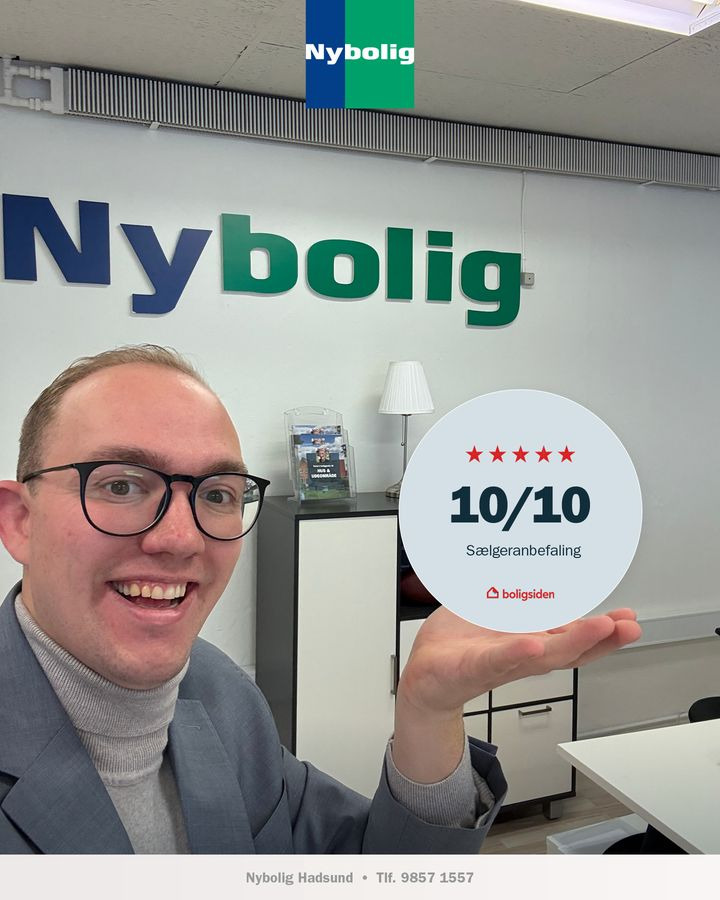 Nybolig Hadsund opnår perfekt score på Boligsiden