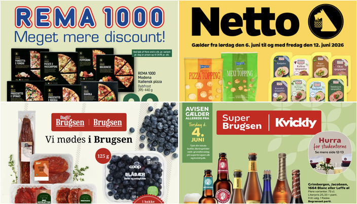Thise økologisk piskefløde til 10 kr. og Spier Signature vin til 35 kr. - se de lokale dagligvaretilbud