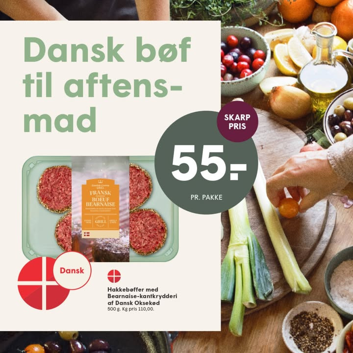 Saftige hakkebøffer og tilbud hos SPAR SKALLERUP A/S