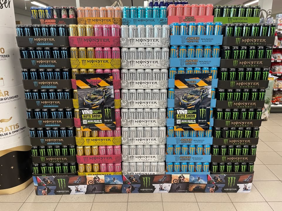 SPAR Nørrebro Hjørring tilbyder Monster drik til nedsat pris