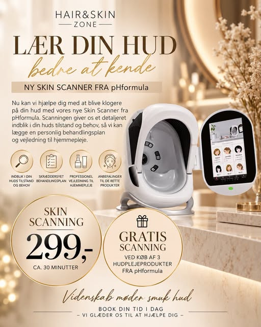 Hair & Skin Zone tilbyder skin scanning med ny Skin Scanner fra pHformula