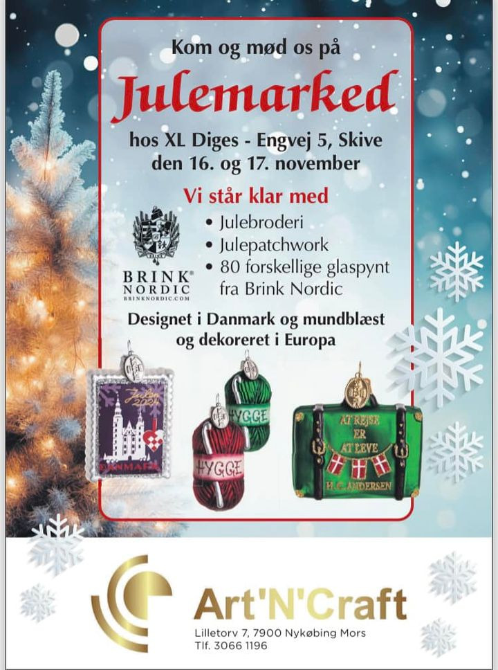 Art'n'Craft deltager i julemarked i Skive i weekenden