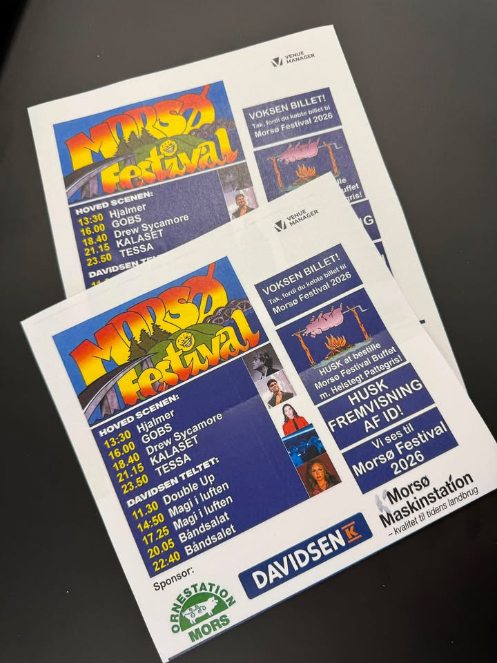 MTH Biler giver mulighed for at vinde to billetter til Morsø Festival