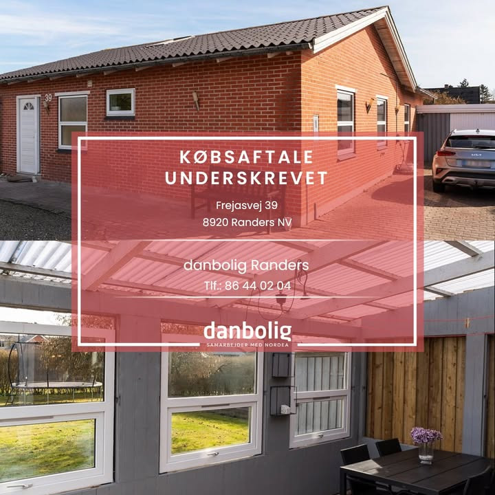 Danbolig Randers annoncerer underskrevet købsaftale på Frejasvej 39 i Randers NV