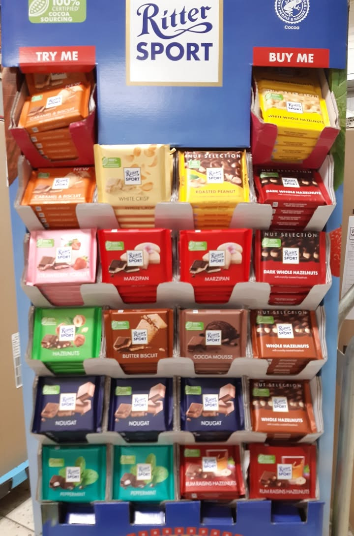 Meny Randers tilbyder Ritter Sport chokolade til specialpris via Facebook bestilling