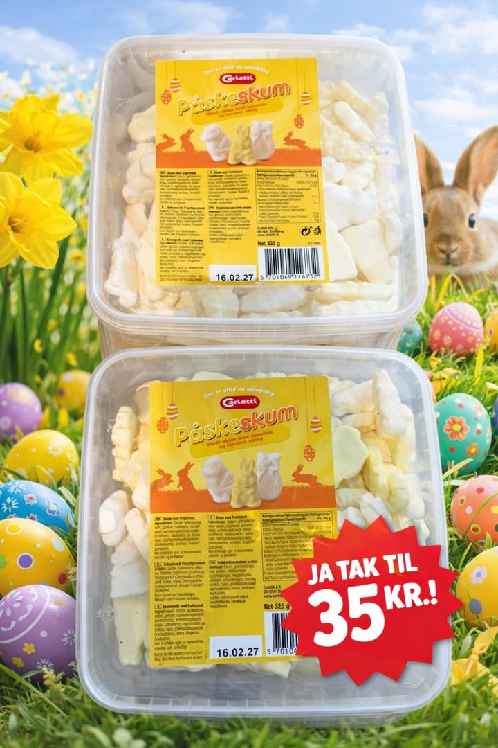 Meny Hobro tilbyder skarpt påskeskum tilbud til afhentning senest søndag