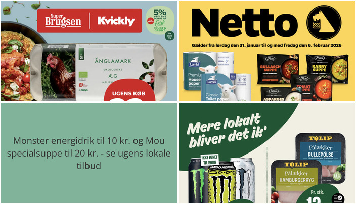 Monster energidrik til 10 kr. og Mou specialsuppe til 20 kr. - se ugens lokale tilbud