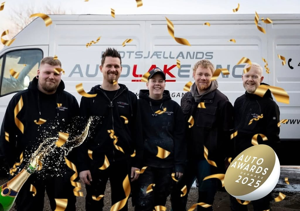 Midtsjællands Autolakering ApS nomineret til Årets Autolakerer 2025 ved Auto Awards