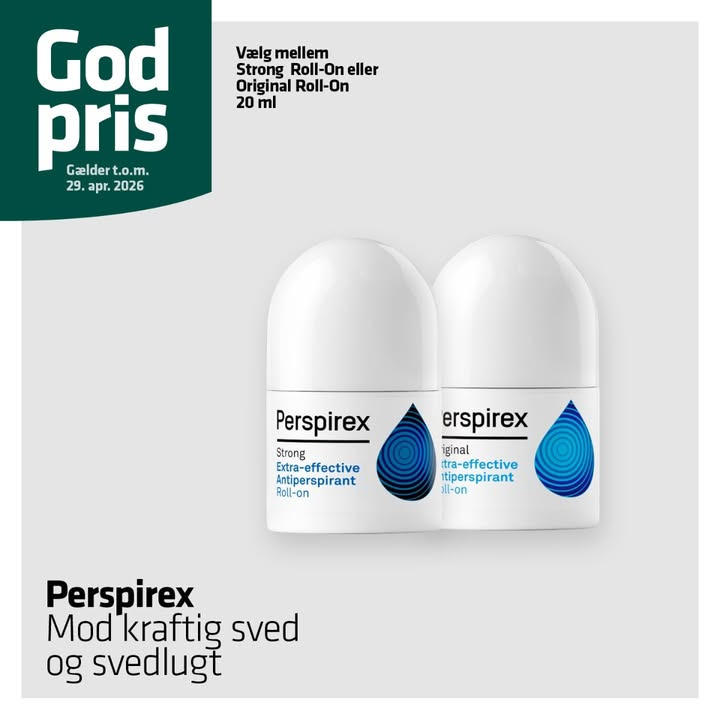 Vejlby Apotek tilbyder Perspirex til ekstra god pris frem til 29. april