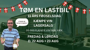 Fredericia Vinhandel fejrer 11 år med vinfest og vilde rabatter op til 75%