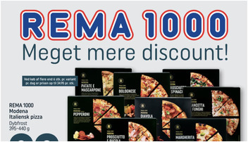 Italiensk pizza til 20 kr. og Coca-Cola til 3 kr.: Se de lokale tilbud fra Rema 1000