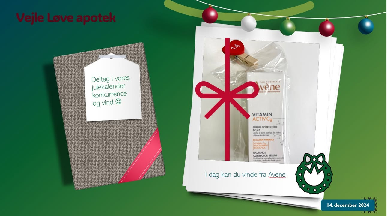 Vejle Løve Apotek lancerer julekalender med daglige præmier indtil jul