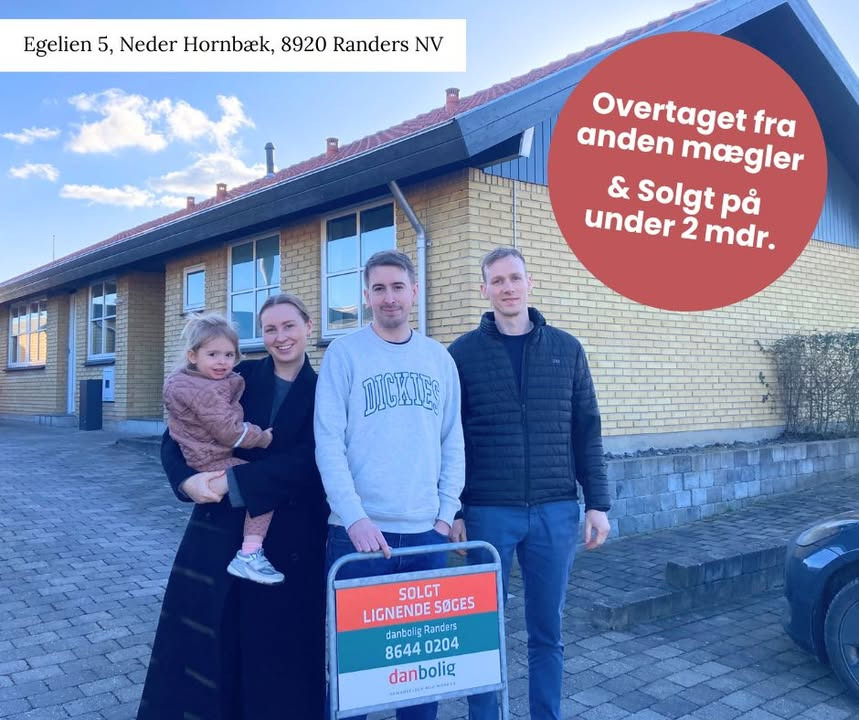 Danbolig Randers sælger bolig på Egelien 5 på under to måneder efter overtagelse fra anden mægler
