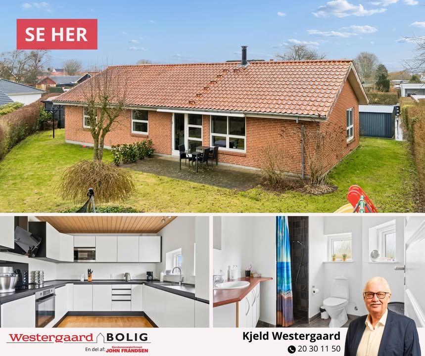 Westergaard Bolig præsenterer skøn familiebolig i ét plan på Åkjærsgade 18
