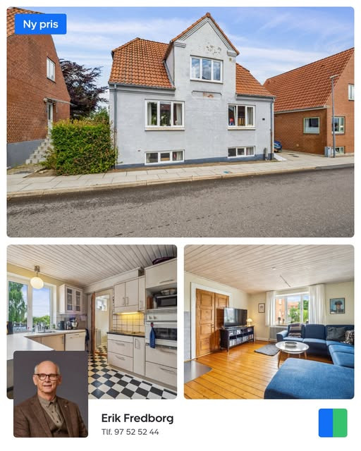 Nybolig Skive I/S tilbyder klassisk bolig nær gågade til ny pris og hurtig overtagelse