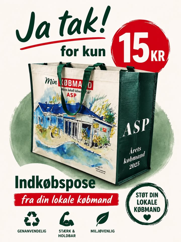 MIN KØBMAND I ASP har eget indkøbsnet klar i butikken