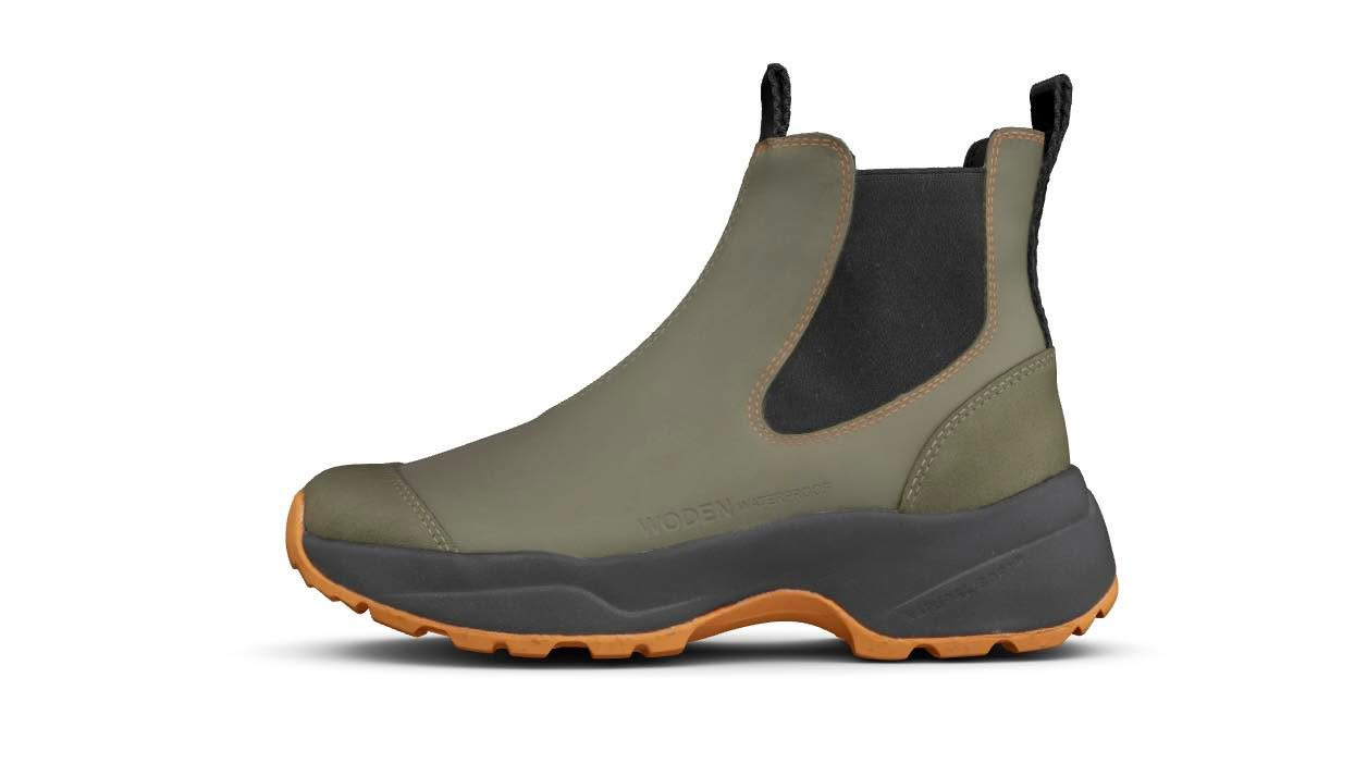 Rosengreen tilbyder smart kort gummistøvle fra Woden til halv pris