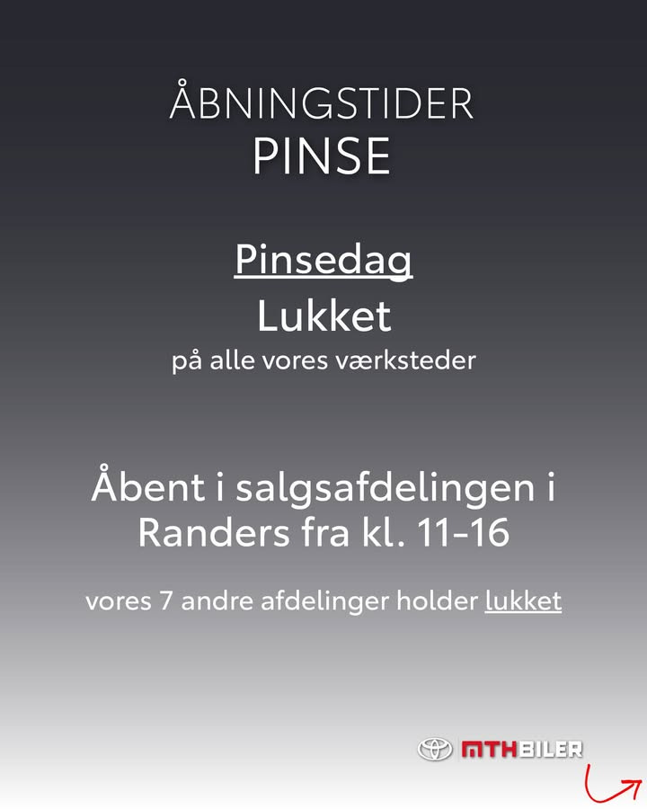 MTH Biler holder alle 8 værksteder lukket i pinsen