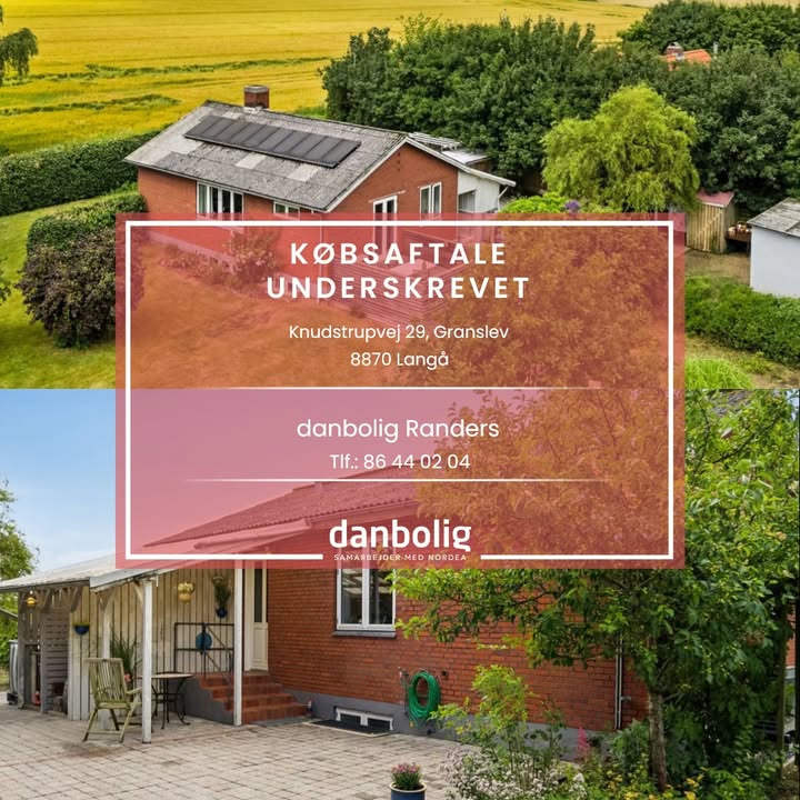 Danbolig Randers underskriver købsaftale for Knudstrupvej 29, Granslev