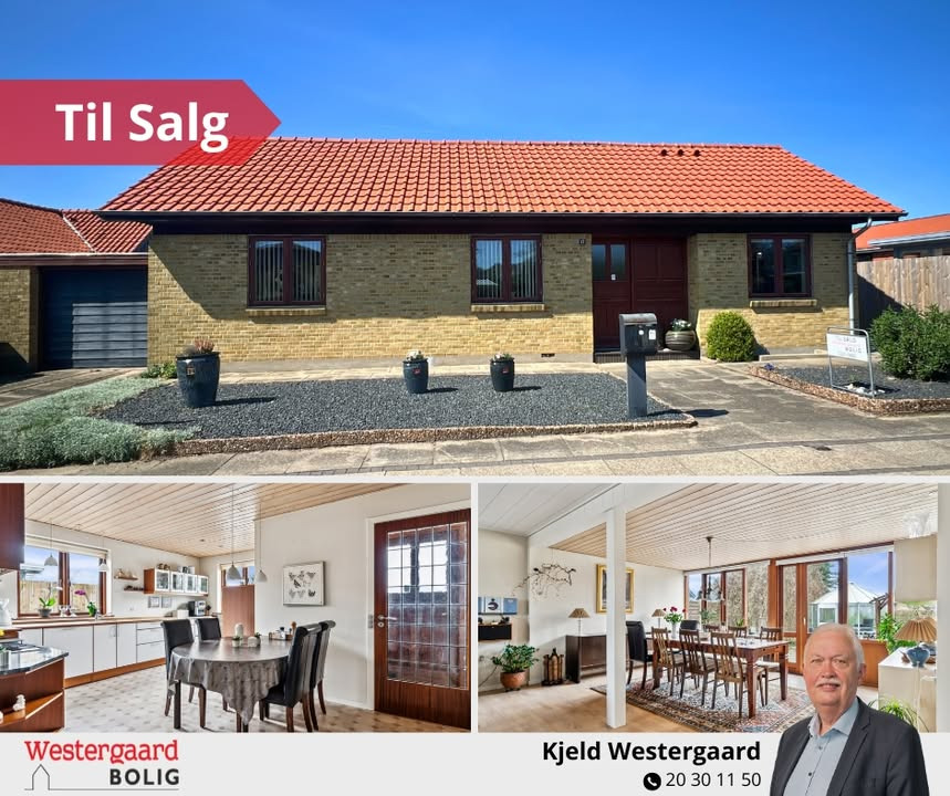 Westergaard Bolig fremhæver flot gulstensvilla på stille villavej