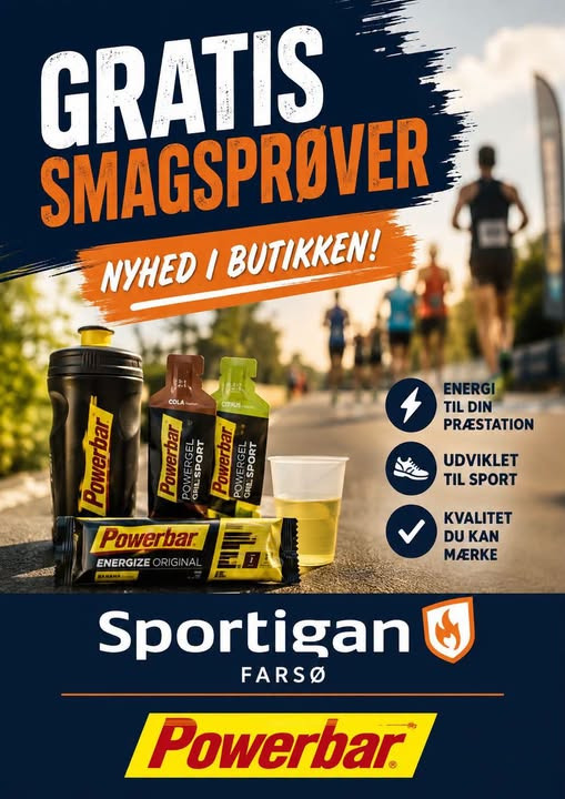 Sportigan Farsø får PowerBar i butikken