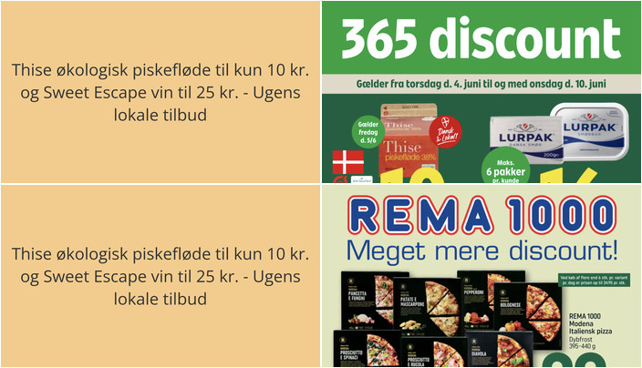 Thise økologisk piskefløde til kun 10 kr. og Sweet Escape vin til 25 kr. - Ugens lokale tilbud