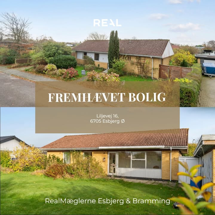 RealMæglerne Esbjerg og Bramming præsenterer bolig med stort potentiale i Esbjerg Ø