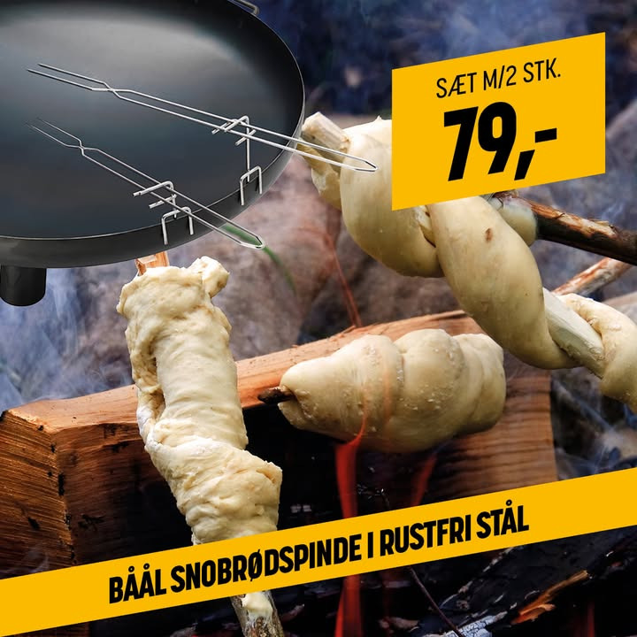 Snobrødspinde i rustfri stål hos XL Byg Tømmergaarden Hals 