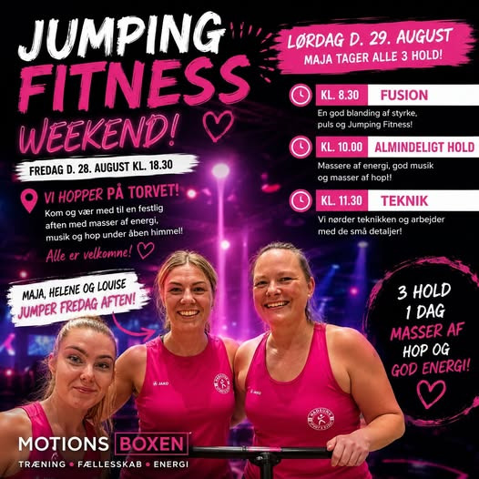 Hadsund Sport og Event inviterer til Jumping Fitness-weekend med tre hold på lørdag