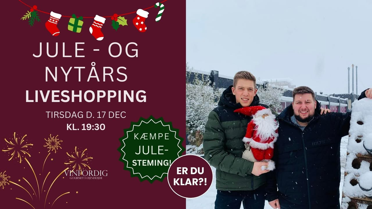 Jule- og nytårsliveshopping hos Fredericia Vinhandel i aften