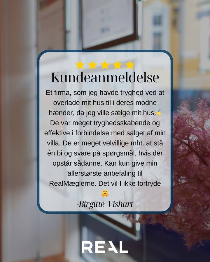 RealMæglerne Tønder sætter pris på glade kunder og positive anmeldelser