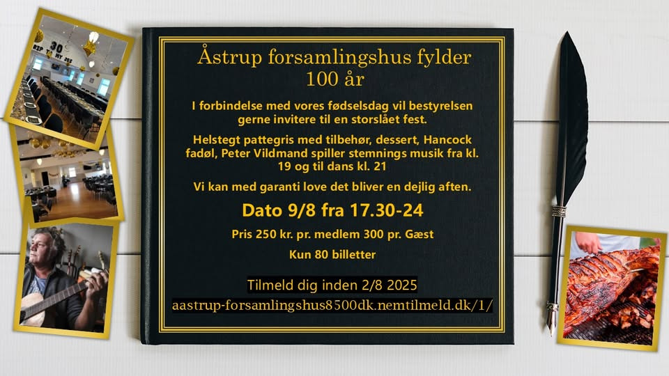 Åstrup Forsamlingshus fejrer 100 års jubilæum i Grenaa