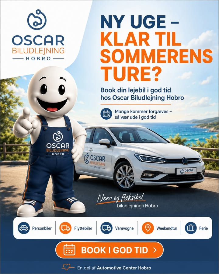 Oscar Biludlejning har stadig ledige lejebiler til sommerturene