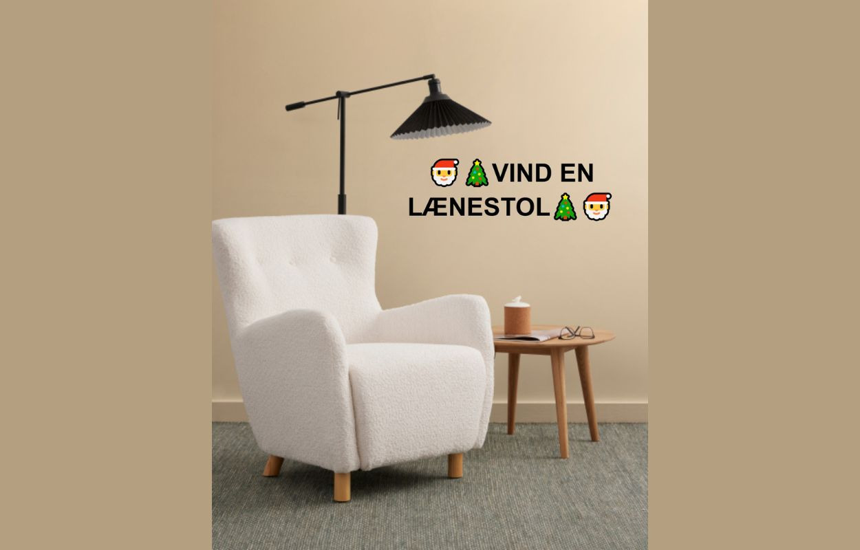 Vind en lækker lænestol i HOVELIND MØBLER's adventskonkurrence!