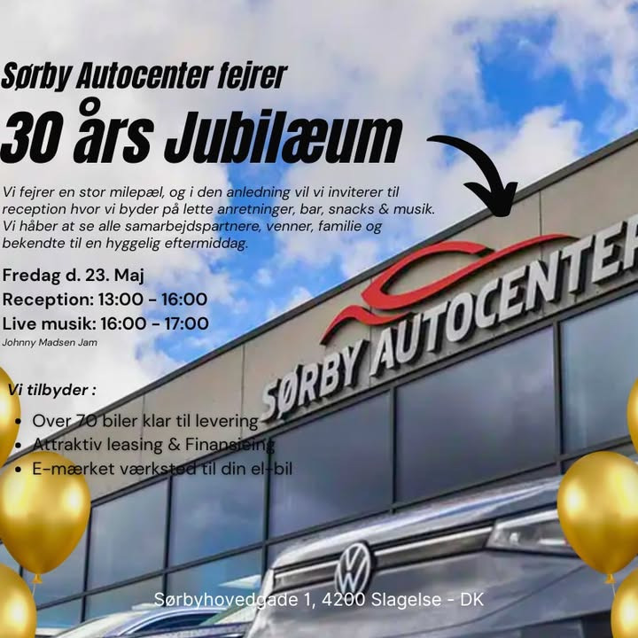 Sørby Autocenter fejrer 30 års jubilæum med kunder og samarbejdspartnere