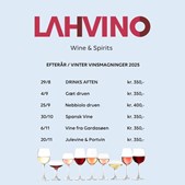 Lahvino Wine & Spirits præsenterer vinsmagninger for efterår og vinter 2025
