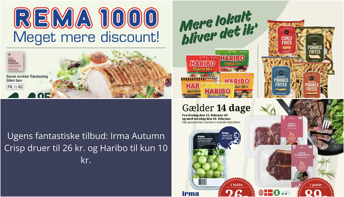 Ugens fantastiske tilbud: Irma Autumn Crisp druer til 26 kr. og Haribo til kun 10 kr.