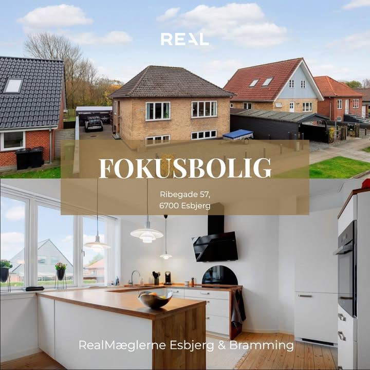 RealMæglerne Esbjerg og Bramming præsenterer unikt byhus på Ribegade 57 i Esbjerg