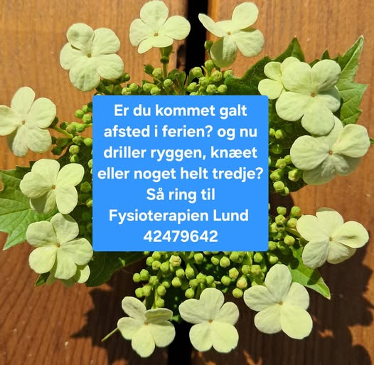 Fysioterapien Lund hjælper ved skader i ferien