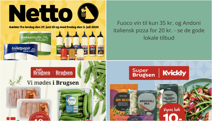 Fuoco vin til kun 35 kr. og Andoni italiensk pizza for 20 kr. - se de gode lokale tilbud