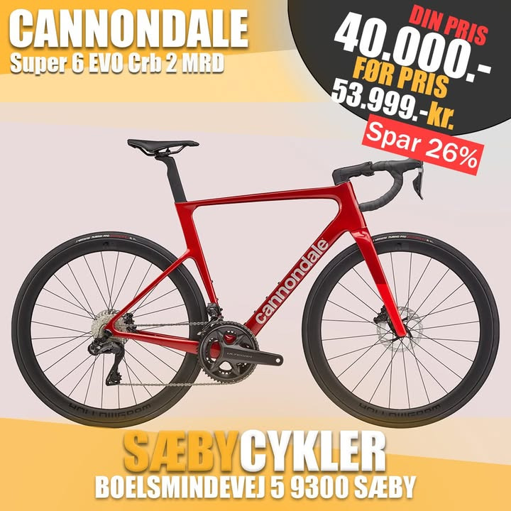 Sæby cykler: Gør dig klar til din næste tur med Cannondale Super 6 til skarp pris
