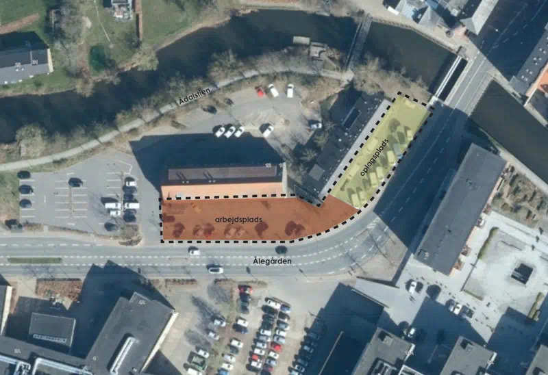 Nye vejtræer betyder midlertidig lukning af 30 p-pladser ved Ålegården i Kolding