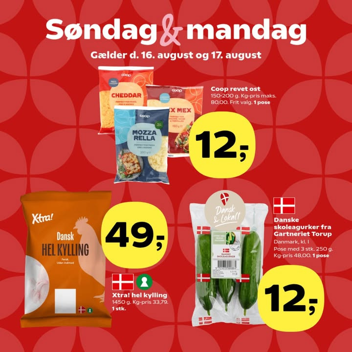 SuperBrugsen Hammerum har søndag- og mandagskøb den 16. og 17. august